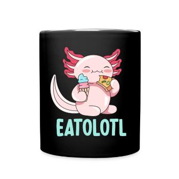 Conception de jeu de mots Eatolotl pour les amateurs d’axolotl - Mug uni - noir - Devant