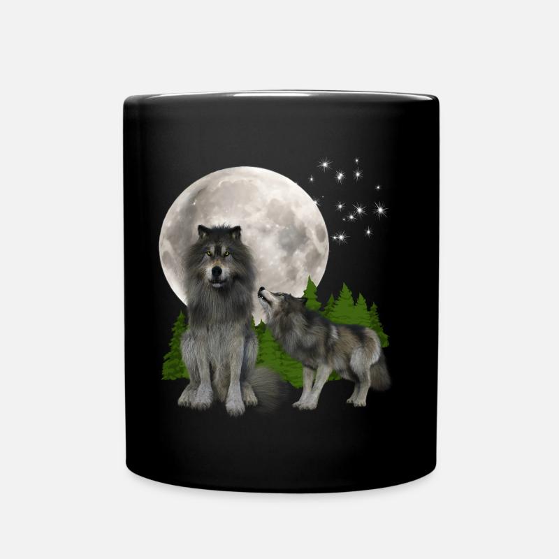Loup cadeaux - Loup Tshirt - Mug uni - noir