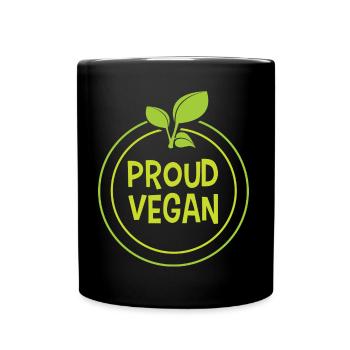 Symbol for proud vegans - Full Colour Mug - black - Front