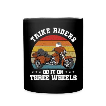 Trike Motorrad Motorradfahrer Triker Trikes Biker - Tasse einfarbig - Schwarz - Vorne