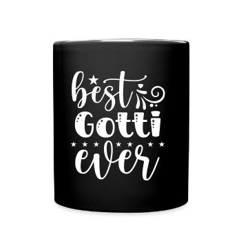 Beste Gotti Patentante Taufpatin Schweiz - Tasse einfarbig - Schwarz - Vorne