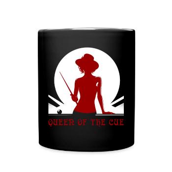 Billard de billard - la reine rouge de la queue - Mug uni - noir - Devant