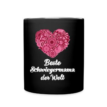 Beste Schwiegermama der Welt Schwiegermutter - Tasse einfarbig - Schwarz - Vorne