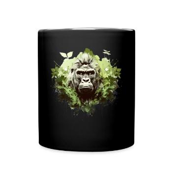 Gorille Jungle Émeraude - Mug uni - noir - Devant