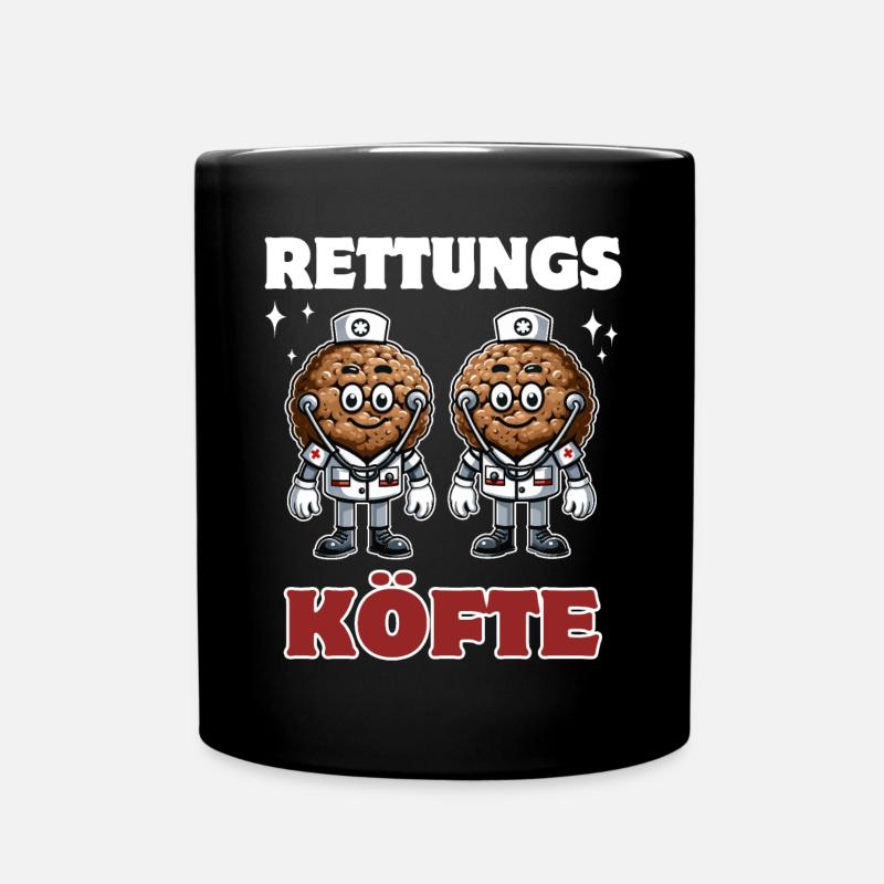 Rettungsköfte Einsatzkräfte Lustiges Design - Tasse einfarbig - Schwarz