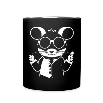 Funny Pet Rat with Sunglasses Fancy Rats - Full Colour Mug - black - Front