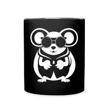 Funny Pet Rat with Sunglasses Fancy Rats - Full Colour Mug - black - Front