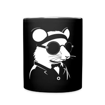 Funny Fancy Rats with Sunglasses Pet Rat - Full Colour Mug - black - Front