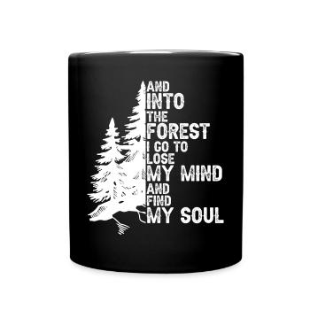 Wald Geist Seele Quest - Tasse einfarbig - Schwarz - Vorne