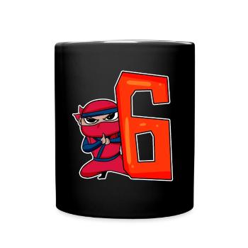 6 Jahre Junge Ninja - 6 Geburtstag - Ich bin 6 - Tasse einfarbig - Schwarz - Vorne