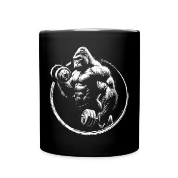 Passionate about sports, fitness & bodybuilding! - Full Colour Mug - black - Front