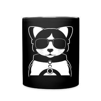 Ferret Wearing Sunglasses Cool Ferrets - Full Colour Mug - black - Front
