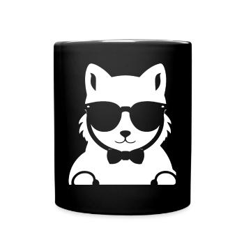Funny Squirrel Wearing Sunglasses Squirrels - Full Colour Mug - black - Front