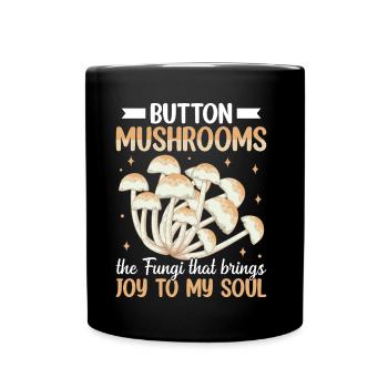 Pilze Geschenke- mushrooms- Pilze Geschenkidee - Tasse einfarbig - Schwarz - Vorne