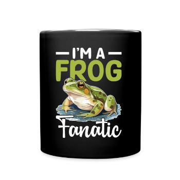 Frog Gift I'm a Frog Fanatic - Full Colour Mug - black - Front
