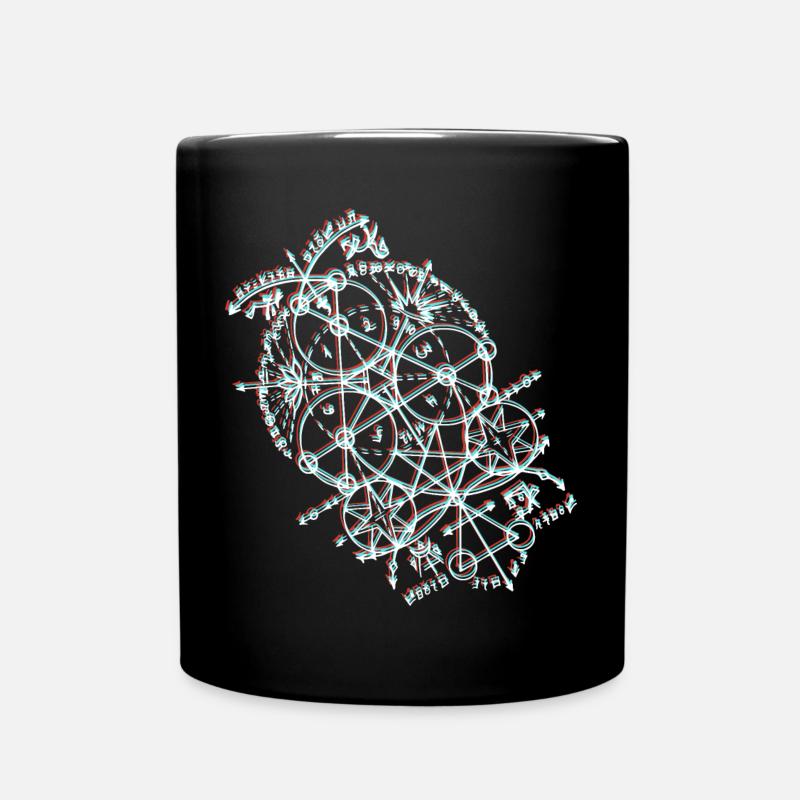 Orbite géométrique anaglyphe - Mug uni - noir