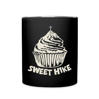 Süße Wanderung - Cupcake Mountain [Weiß] - Tasse einfarbig - Schwarz - Vorne