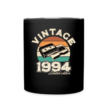 1994 Retro sunset videotape - 1994 Birthday gift - Full Colour Mug - black - Front