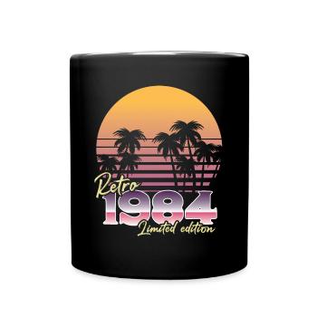 1984 SW retro limitierte Auflage - 1984 Geburtstagsgeschenk - Tasse einfarbig - Schwarz - Vorne