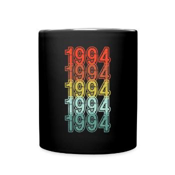 Mon année - 1994 - Cadeau d’anniversaire - Mug uni - noir - Devant