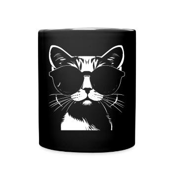 Mignon Anime Girl Gothique Manga Lunettes de soleil de conte de fées - Mug uni - noir - Devant