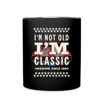 Pas vieux - classique depuis 1984 - 1984 Cadeau d’anniversaire - Mug uni - noir - Devant