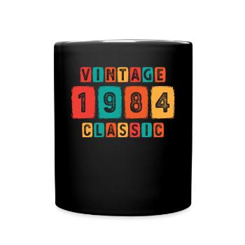 Millésime 1984 classique - Cadeau d’anniversaire 1984 - Mug uni - noir - Devant