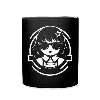Cute Anime Girl Gothic Manga Fairytale Sunglasses - Full Colour Mug - black - Front