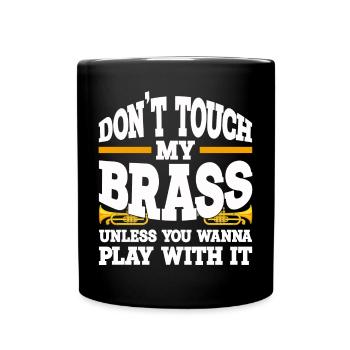 Mellophon Musikinstrument | Blaskapelle Geschenke - Tasse einfarbig - Schwarz - Vorne
