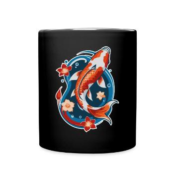 Amateurs d’étang de jardin et de carpes koï - Mug uni - noir - Devant