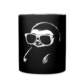 Sloths Anime Sloth Manga Sloth Sunglasses - Full Colour Mug - black - Front