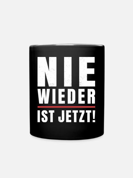Antifaschismus Antifaschist Gegen Rechts Statement - Tasse einfarbig - Schwarz
