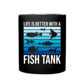 Funny Aquarium Lover Saying Fish Tank Owner Quote - Full Colour Mug - black - Front