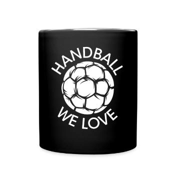 Handballer, nous aimons Handball Symbole de balle Logo de l’équipe - Mug uni - noir - Devant