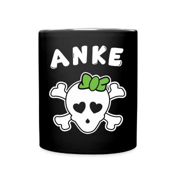 Pirate Anke Design pour les filles et les femmes - Mug uni - noir - Devant