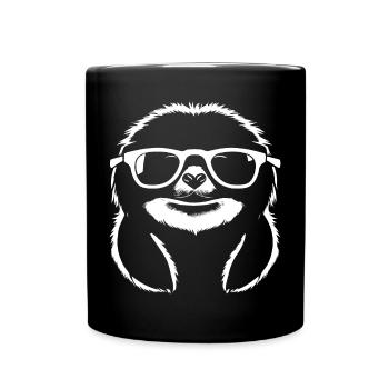 Sloths Anime Sloth Manga Sloth Sunglasses - Full Colour Mug - black - Front