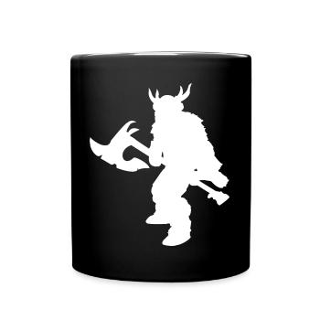 Jeu de rôle fantastique - Barbarian Silhouettes Design - Mug uni - noir - Devant