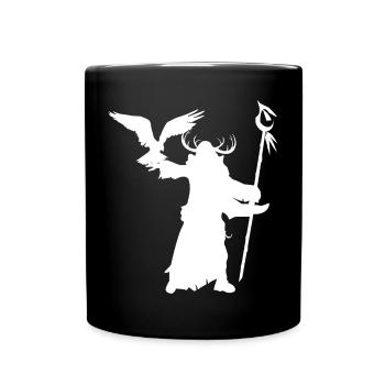 Jeu de rôle fantastique - Shaman Silhouettes Design - Mug uni - noir - Devant