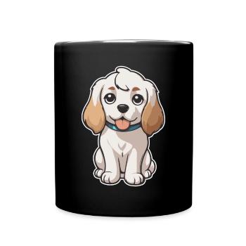 Cute dog - Full Colour Mug - black - Front