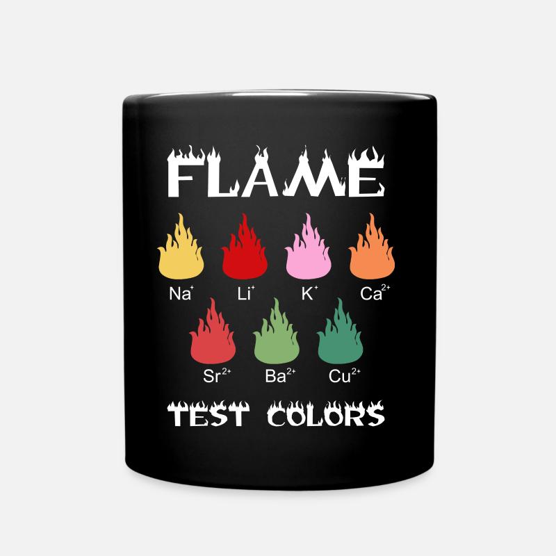 Flame Test Color Chemistry Chemical Science Custom - Full Colour Mug - black
