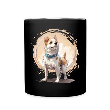 Dog walking logo 1 - Full Colour Mug - black - Front