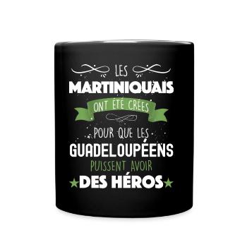 Martinique Hero Man Martinique Guadeloupe - Tasse einfarbig - Schwarz - Vorne