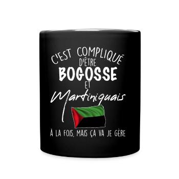 Drapeau Martinique Bogosse Humour Papa Et Fils - Mug uni - noir - Devant