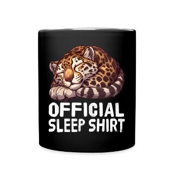 Official Sleep Shirt Clouded Clouded Leopard - Full Colour Mug - black - Front