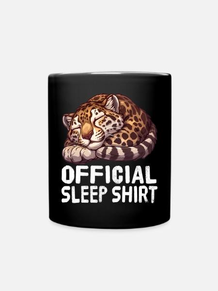 Offizielles Schlafshirt Clouded Clouded Leopard - Tasse einfarbig - Schwarz