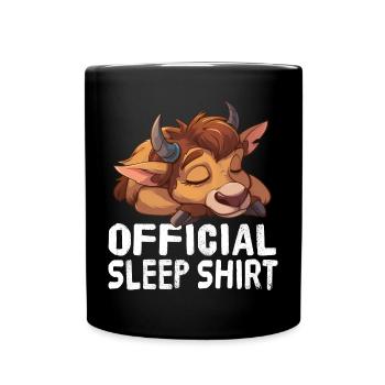Offizielles Schlafshirt Gnu - Tasse einfarbig - Schwarz - Vorne