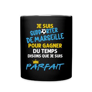 Marseille Supporter Foot Homme Et Enfant - Mug uni - noir - Devant