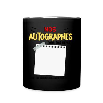 Departure Colleague Man Retirement Transfer Autograph - Full Colour Mug - black - Front