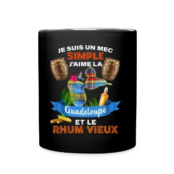 Guadeloupe Antilles Françaises 971 Rhum Ti Punch - Mug uni - noir - Devant