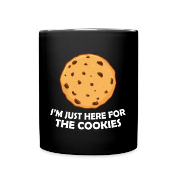 Je suis juste là pour les biscuits - Mug uni - noir - Devant